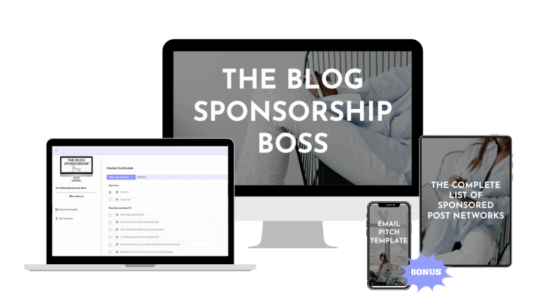 the blog sponsorship boss course